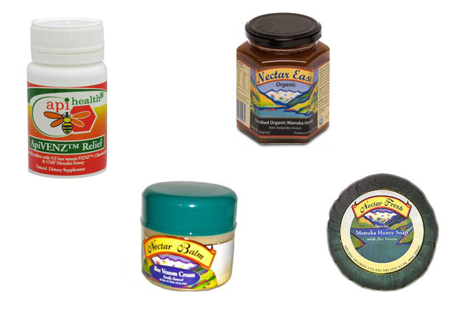 Εικόνα 1: Προϊόντα που περιέχουν δηλητήριο της μέλισσας